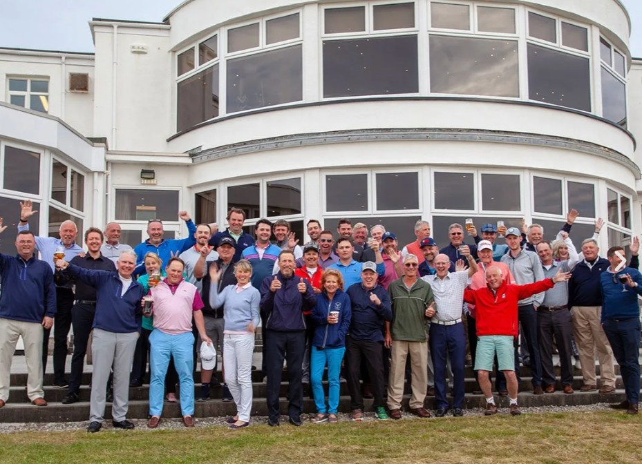 Fairways to Heaven Golf Travel group outside a hotel